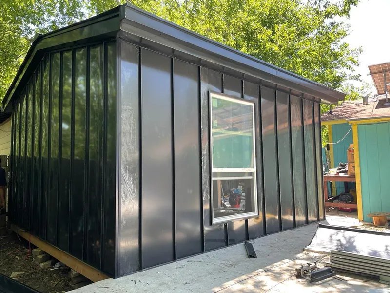 Black standing seam metal wall panels for Roof Inspection in Bellflower